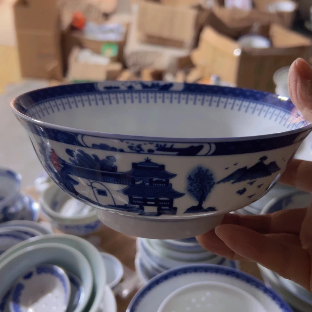 碗青花7寸梧桐面碗