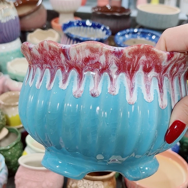 多肉陶瓷花盆满10元包邮