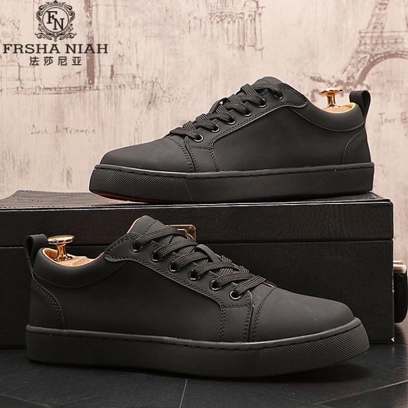 法莎尼亚休闲板鞋网红潮牌百搭男鞋韩版低帮软底舒适男士百搭鞋子