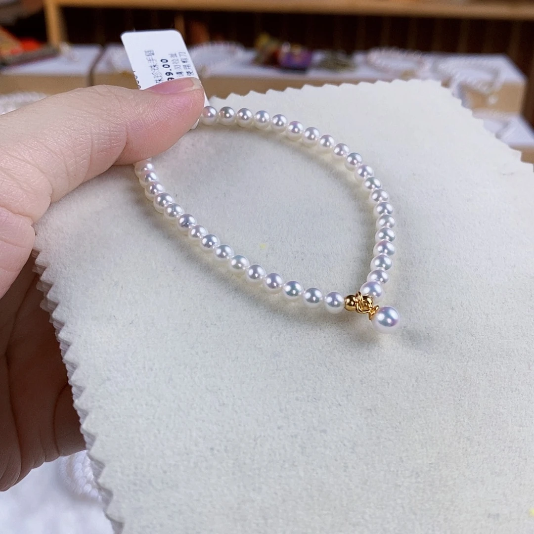 淡水珍珠手绳银S925镶嵌