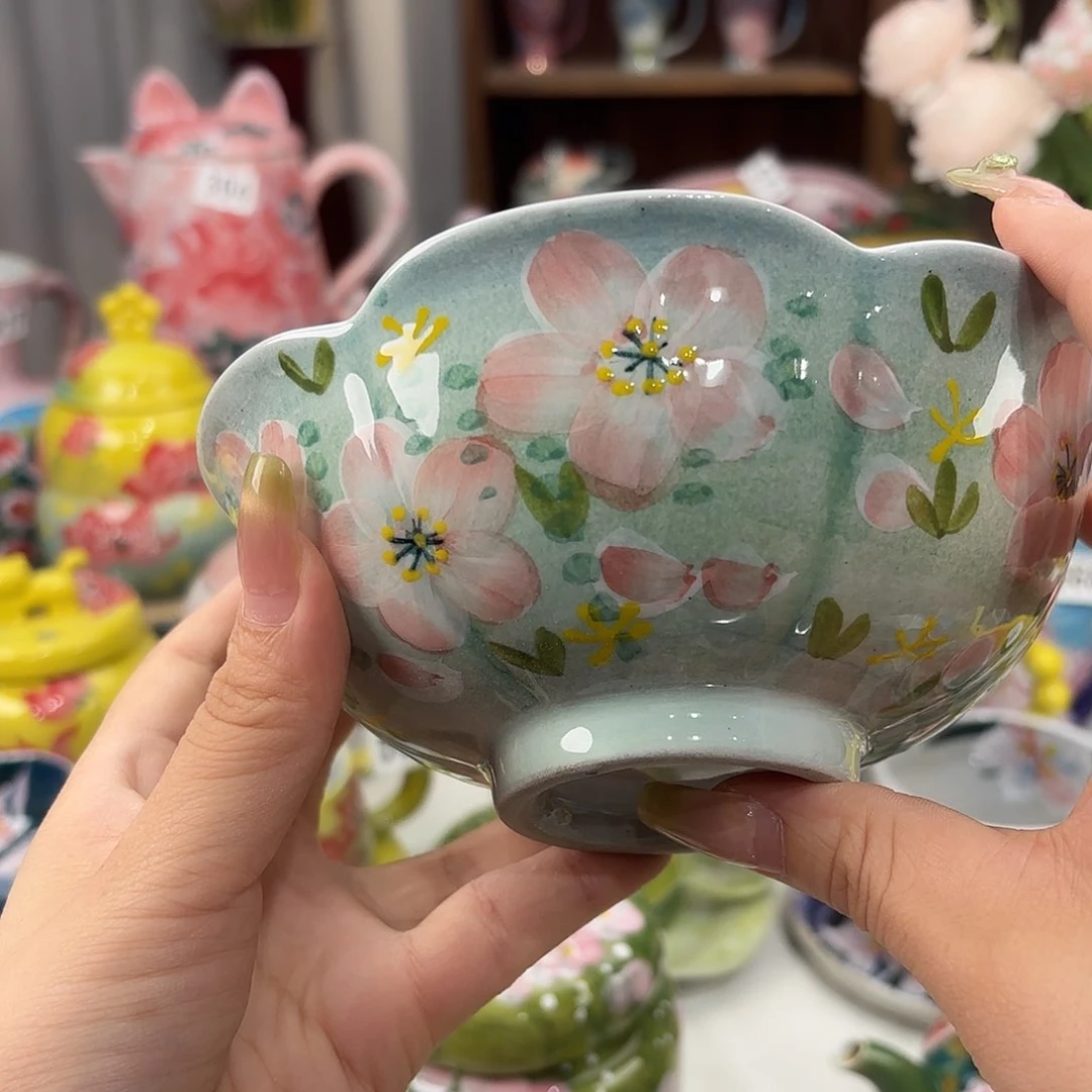 景德镇手绘高温釉下彩陶瓷茶具