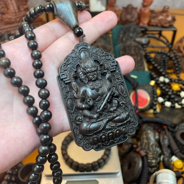 沉香木雕沉香木雕（不动明王-鸡）三通款芽庄沉香木雕108/0.