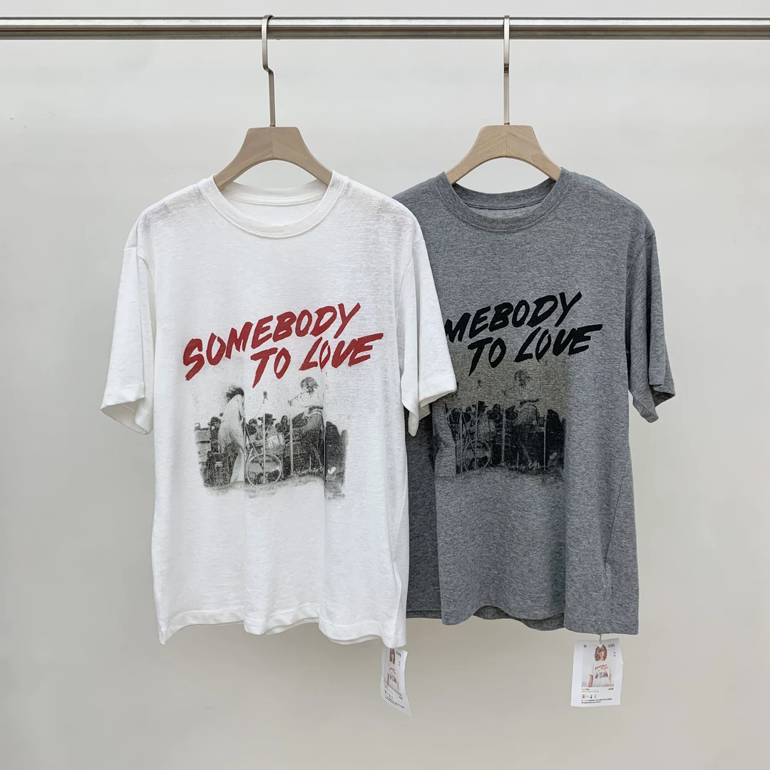 【5.24】PT017 做旧摇滚印花宽松短袖T恤