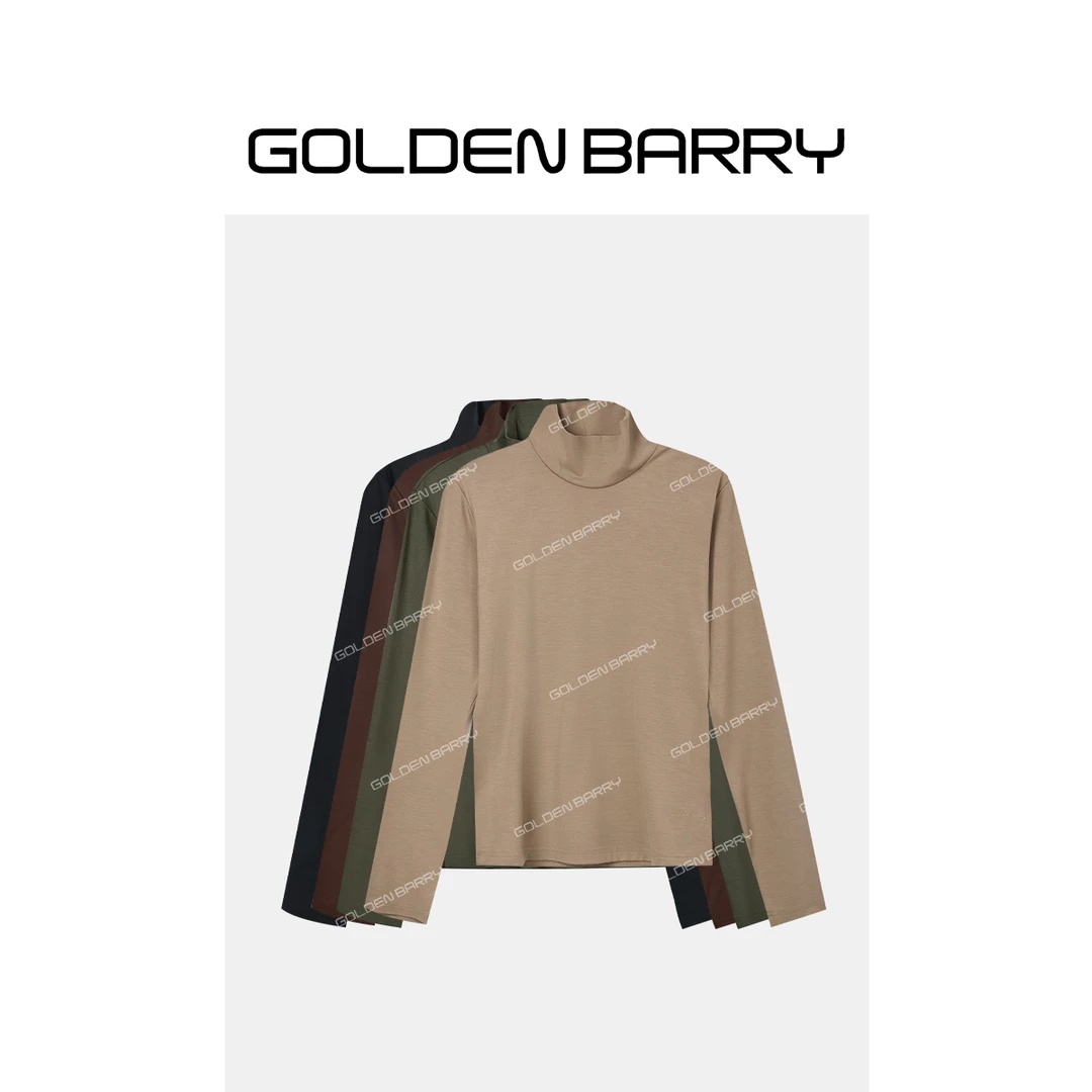 GOLDENBARRY|202456防寒天竺夹羽绒丝修身高领打底衫