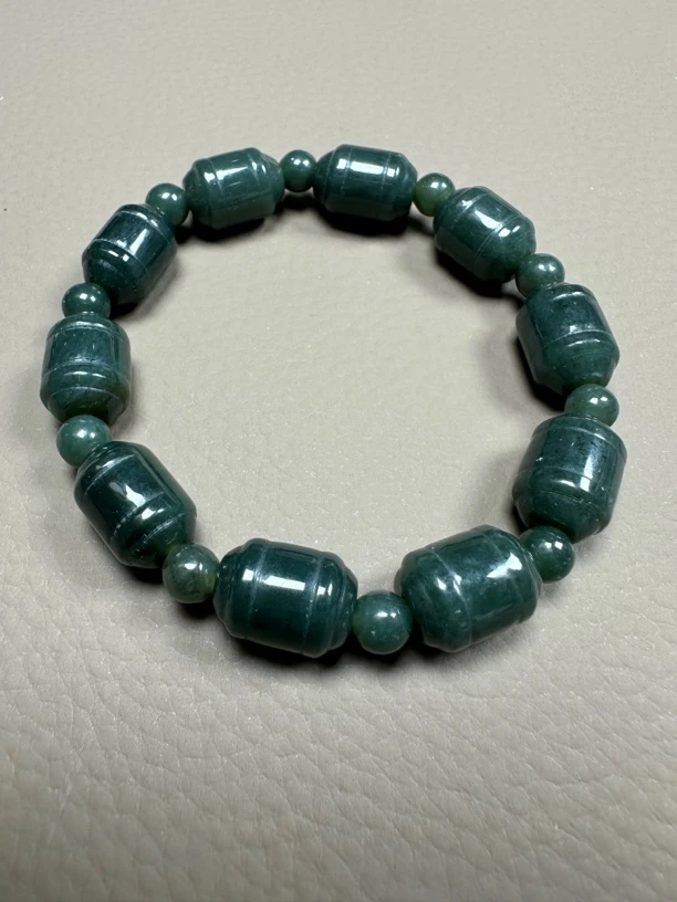 精美时尚和田玉且末蓝手串