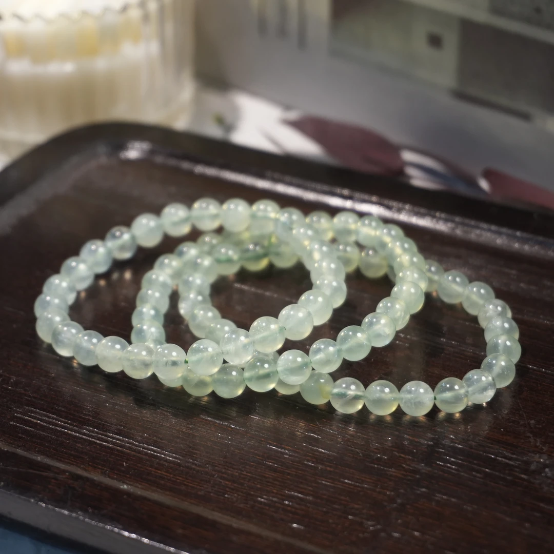 【书记甄选】天然葡萄石单圈手链 多样性发一件 约6mm 6267CK