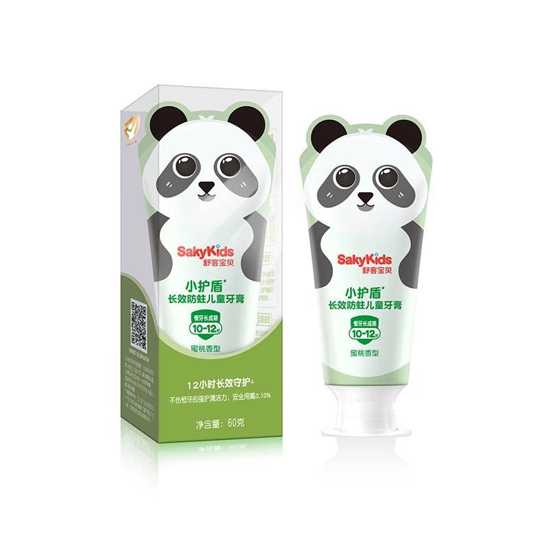 舒客宝贝小护盾长效防蛀儿童牙膏（蜜桃香型)60g/支
