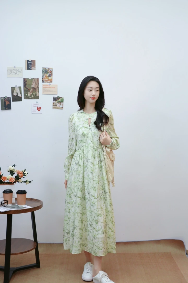 【钱老板专属】女士2025新款印花连衣裙6139CQW