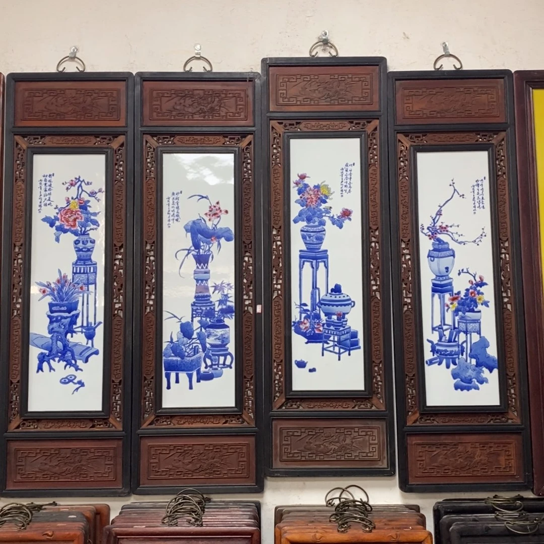 瓷片1.2*36*4景德镇瓷板画柴窑烧制