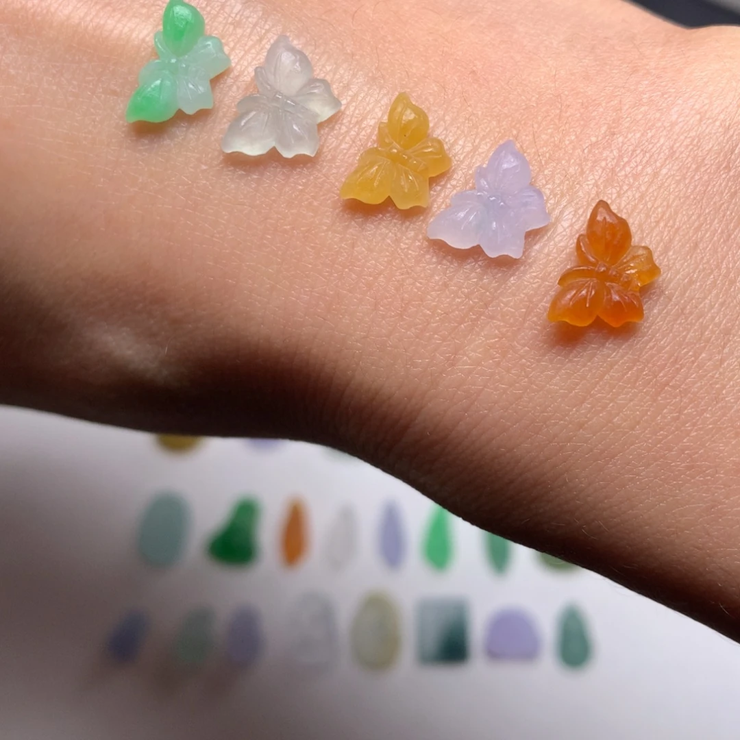 定制翡翠未镶嵌缅甸翡翠A货蝴蝶