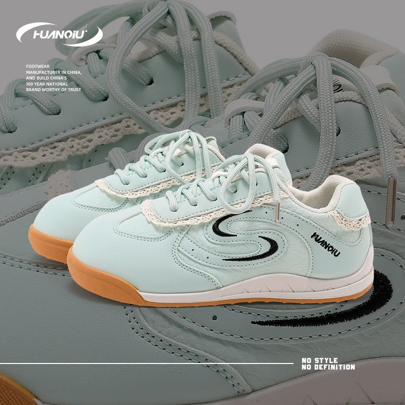 环球薄荷绿德训鞋女款2025新款爆款百搭小白鞋冬季学生休闲板鞋女