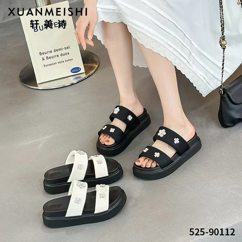 525-90112夏季新款2025时尚外穿厚底百搭爆款简约凉拖鞋女