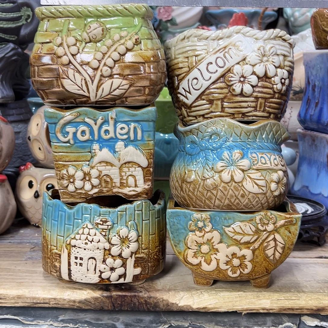 陶瓷花盆特价上新口8-10厘米