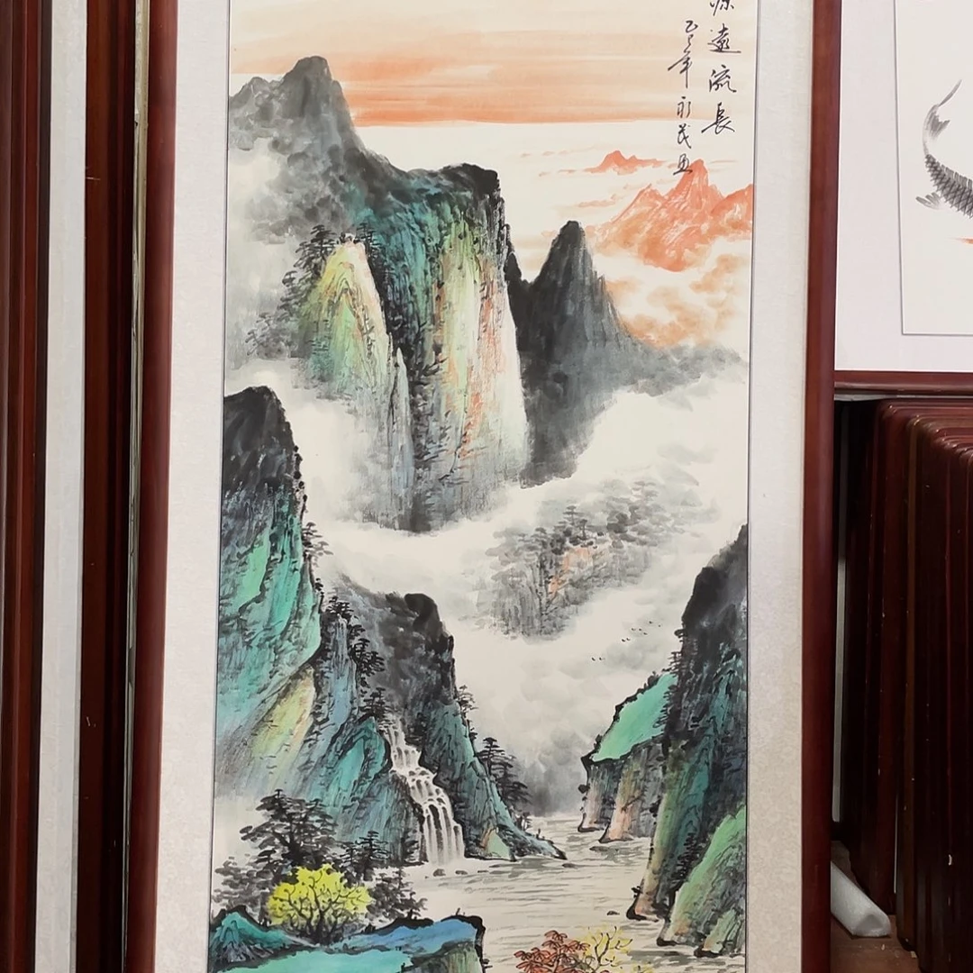 国画带框尺寸63*123厘米