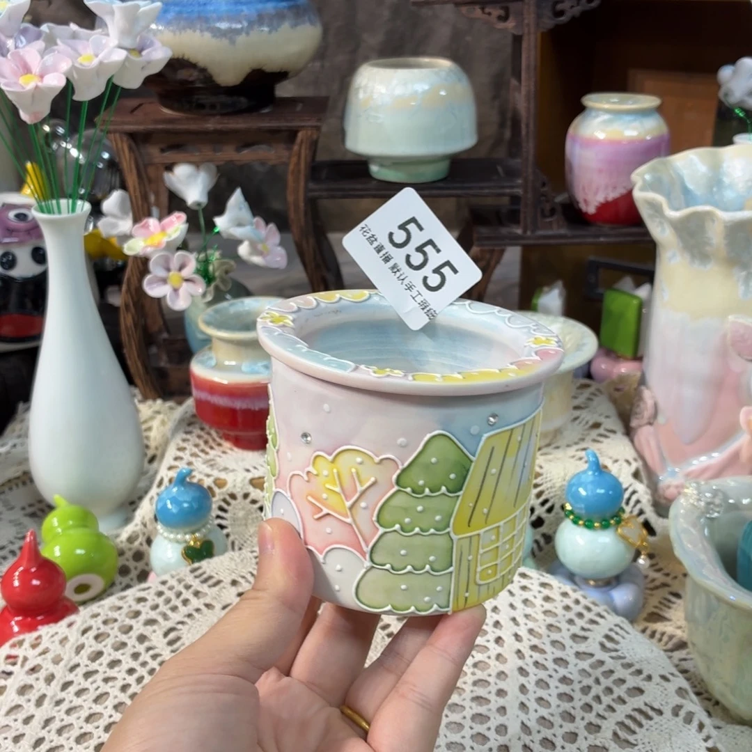 景德镇手工陶瓷花盆福利