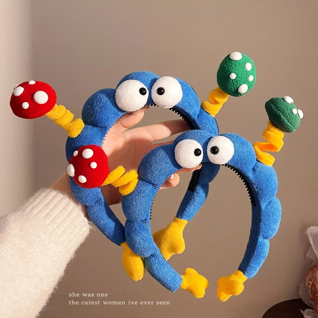 虞书欣同款卡通可爱趣味大眼仔发箍女头饰高颅顶洗脸头箍拍照道具