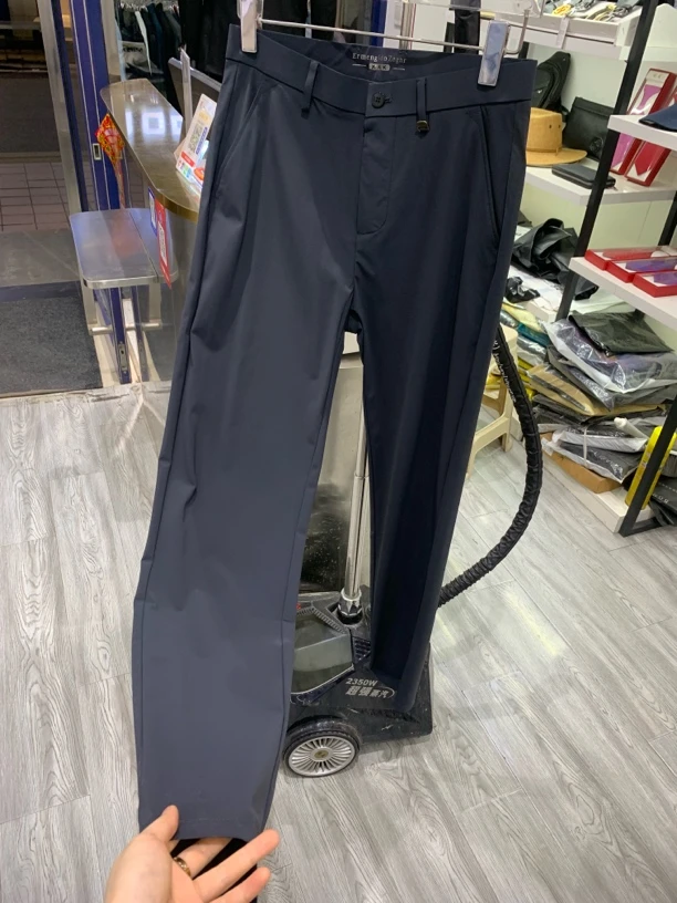 微弹力夏季薄款拉链透气休闲裤百搭运动时尚男裤直筒裤子