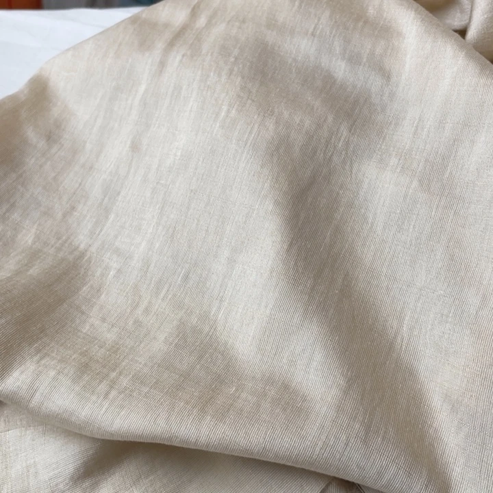 杏色棉麻2米。