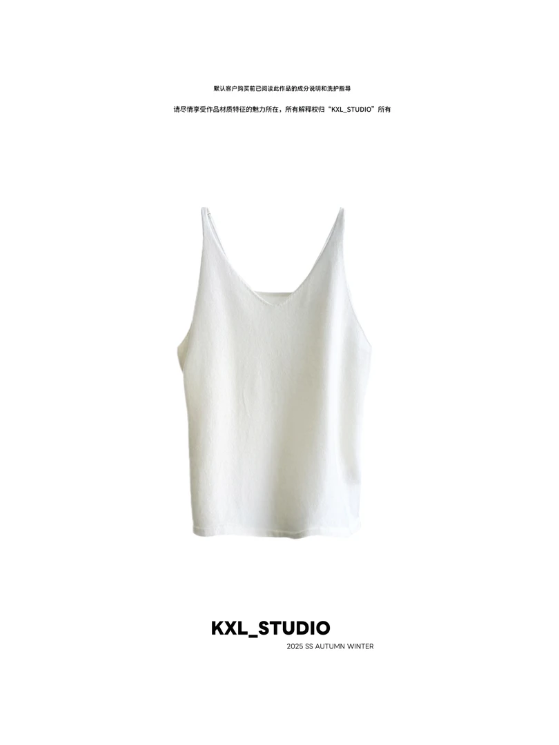 KXL-STUDIO【鼎奢臻绒】“高山克什米尔”100%山羊绒V领背心10119