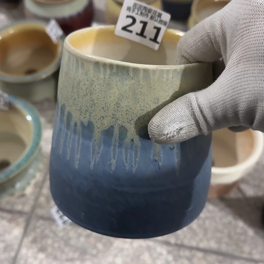 瓷片思****次品景德镇手工花盆
