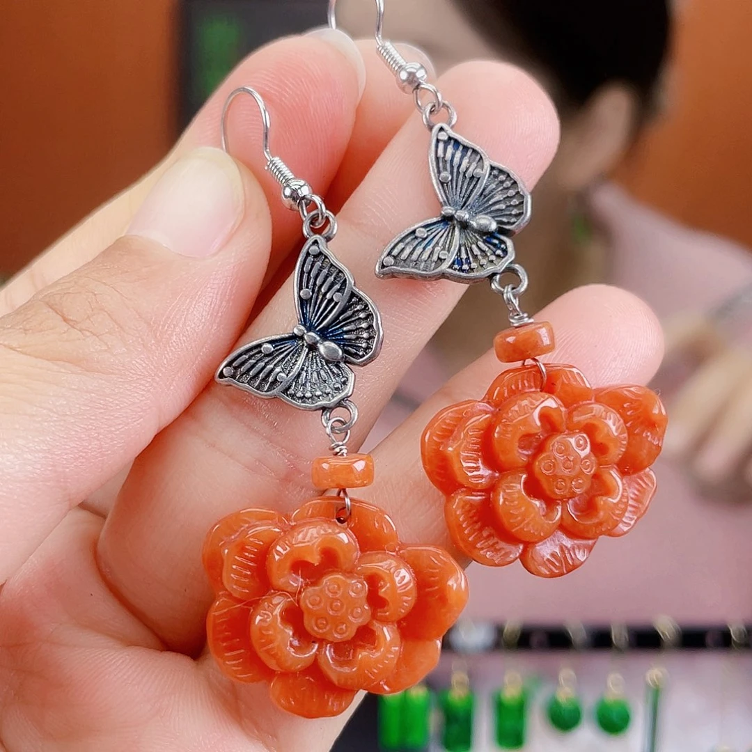 翡翠未镶嵌耳饰饰品