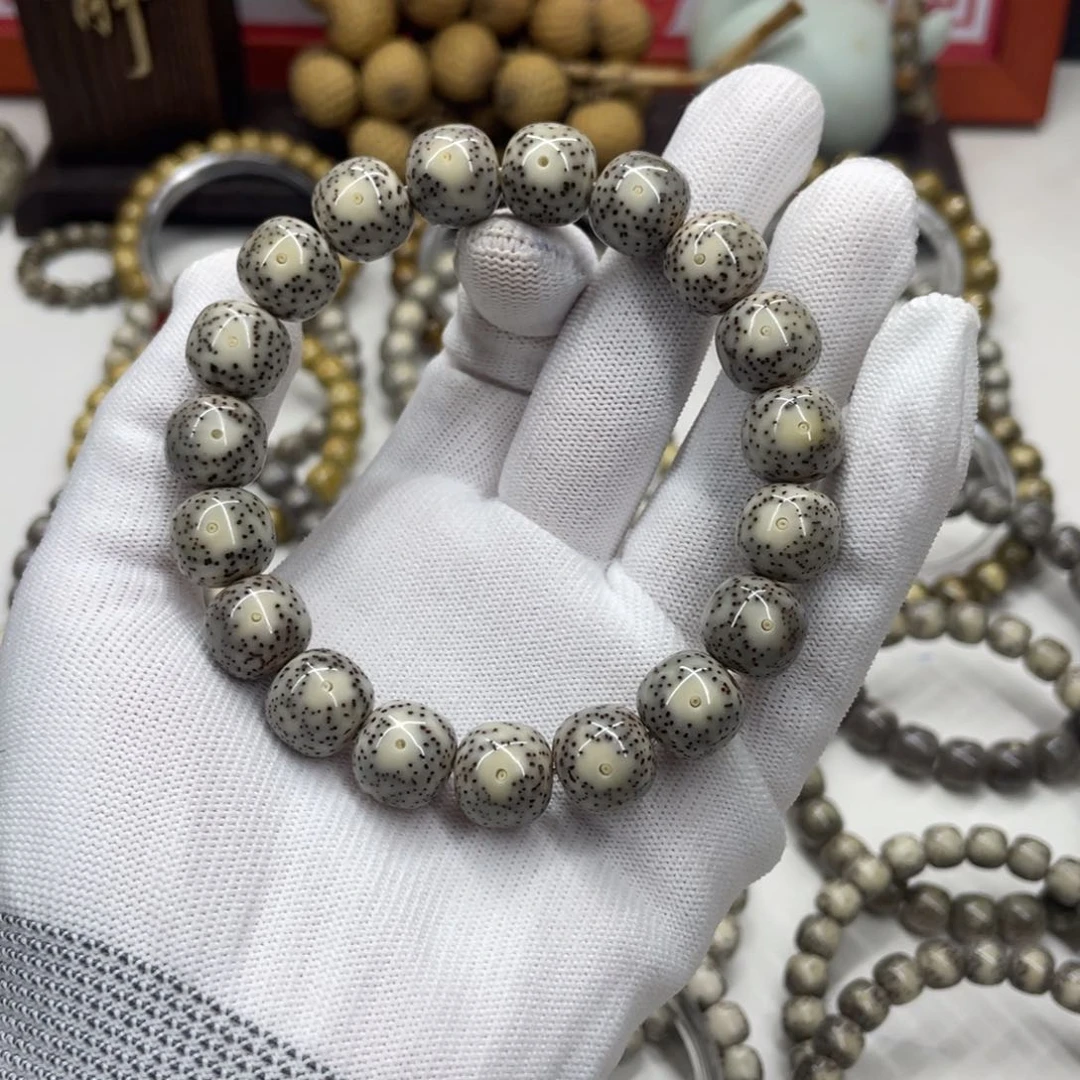星月菩提手串嘎***斯13mm灰冰大眼