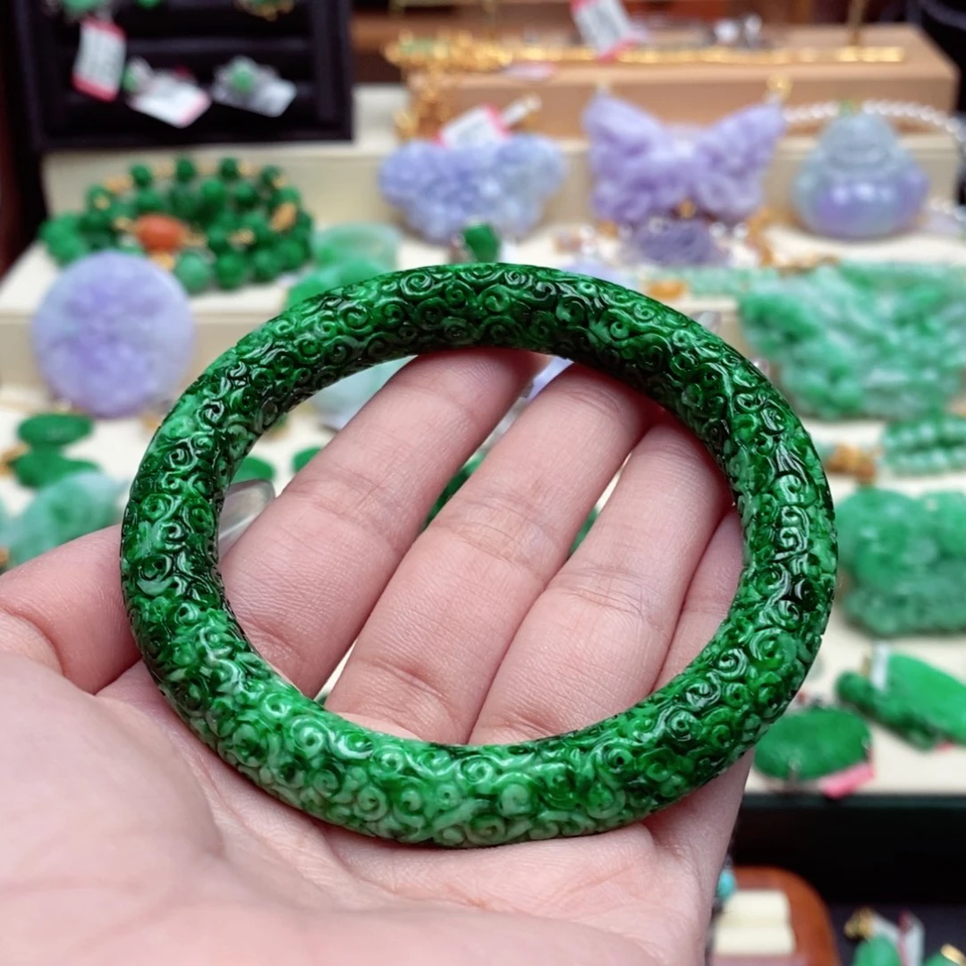 未镶嵌手镯翡翠念**华翡翠手镯