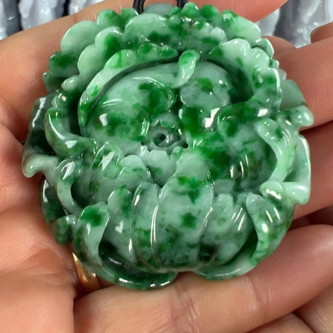 翡翠未镶嵌项圈天然翡翠挂件