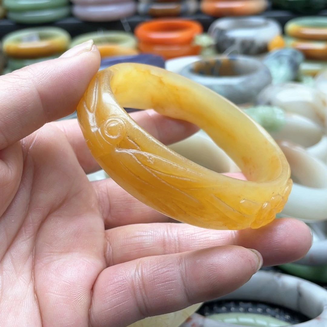 石英质玉手镯未镶嵌橙*