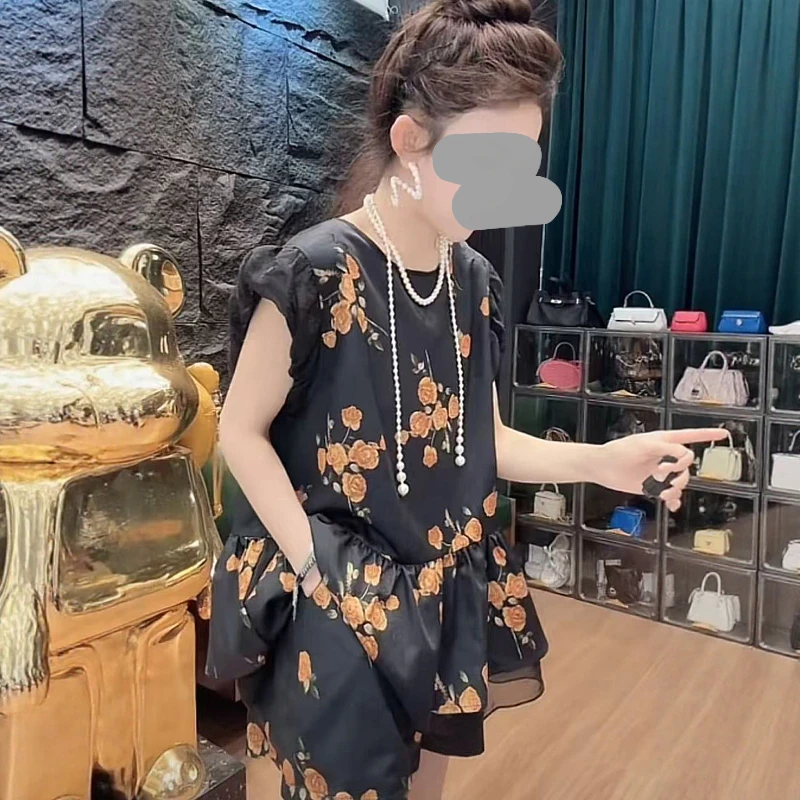 通勤风复古套装女夏季洋气宽松上衣韩风chic一整套新款小众短裤潮