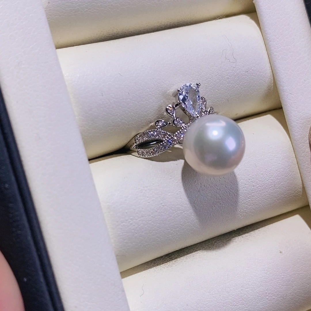 淡水珍珠戒指合金