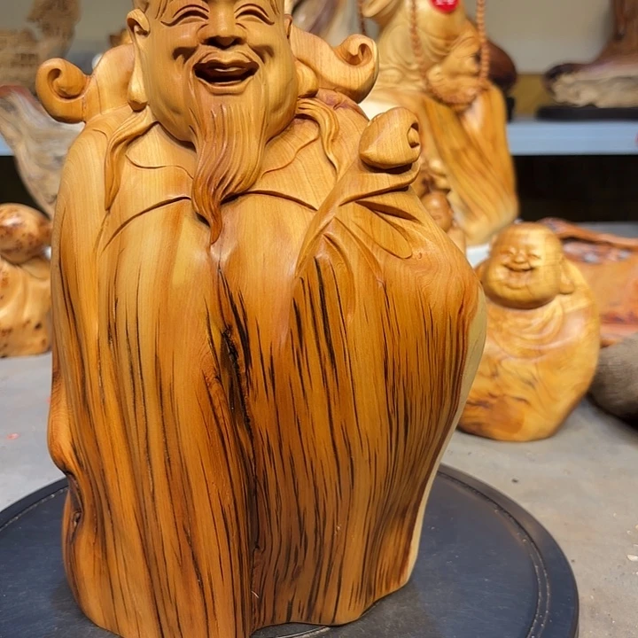 柏木太行崖柏财神爷