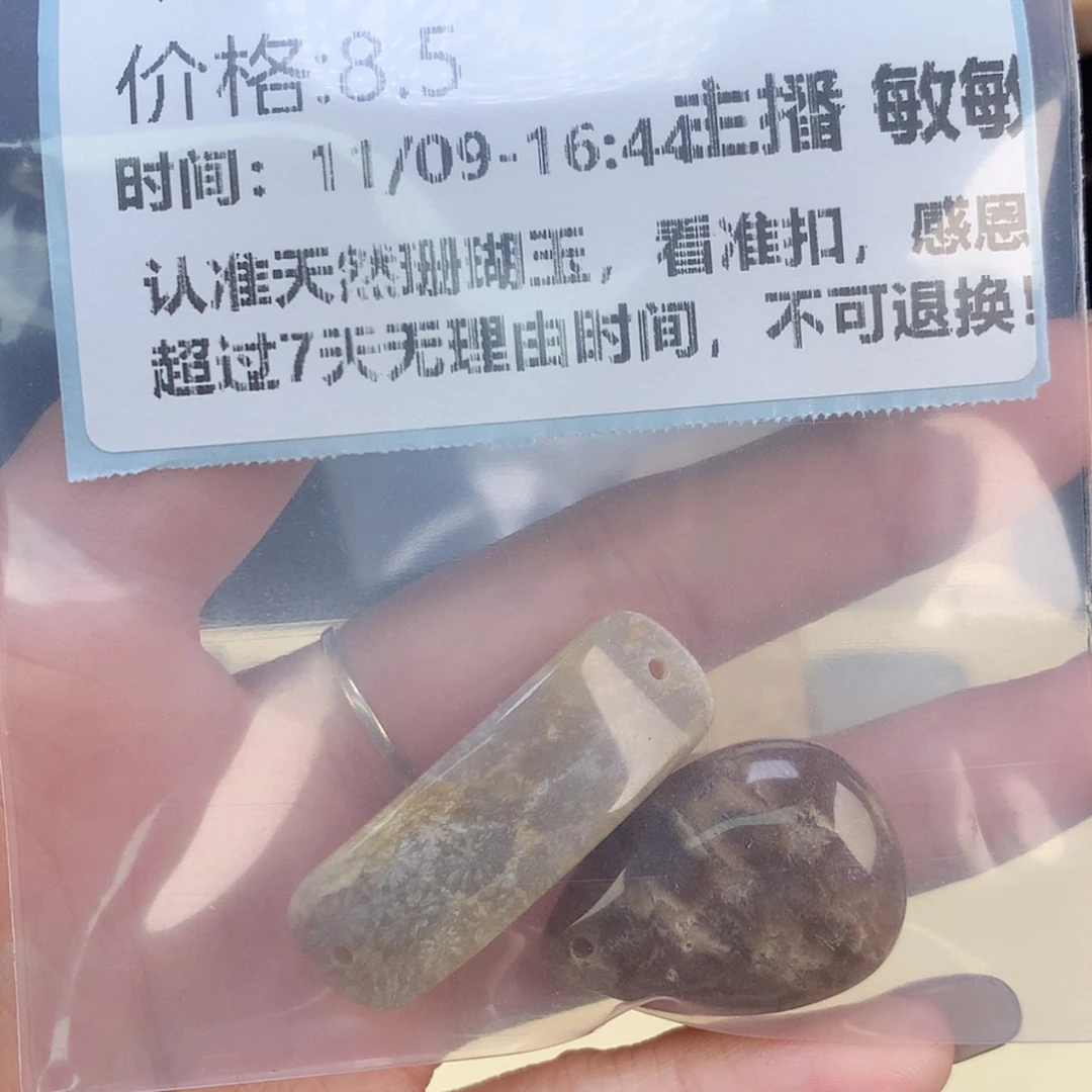 【闪购商品】颈饰未镶嵌硅化珊瑚（珊瑚玉）毛**物