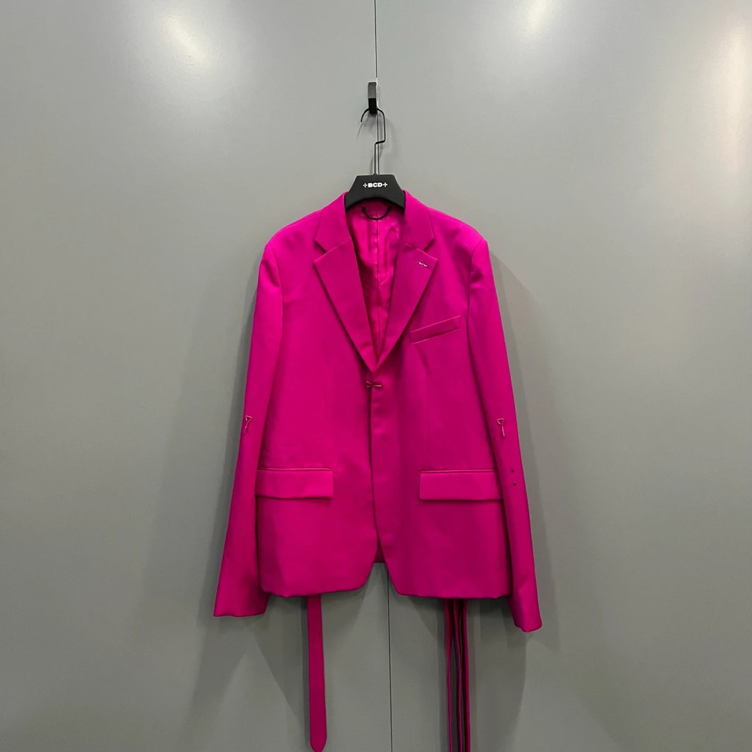 Louis Vuitton lv 玫红色束腰西服 56码/98新/28800/