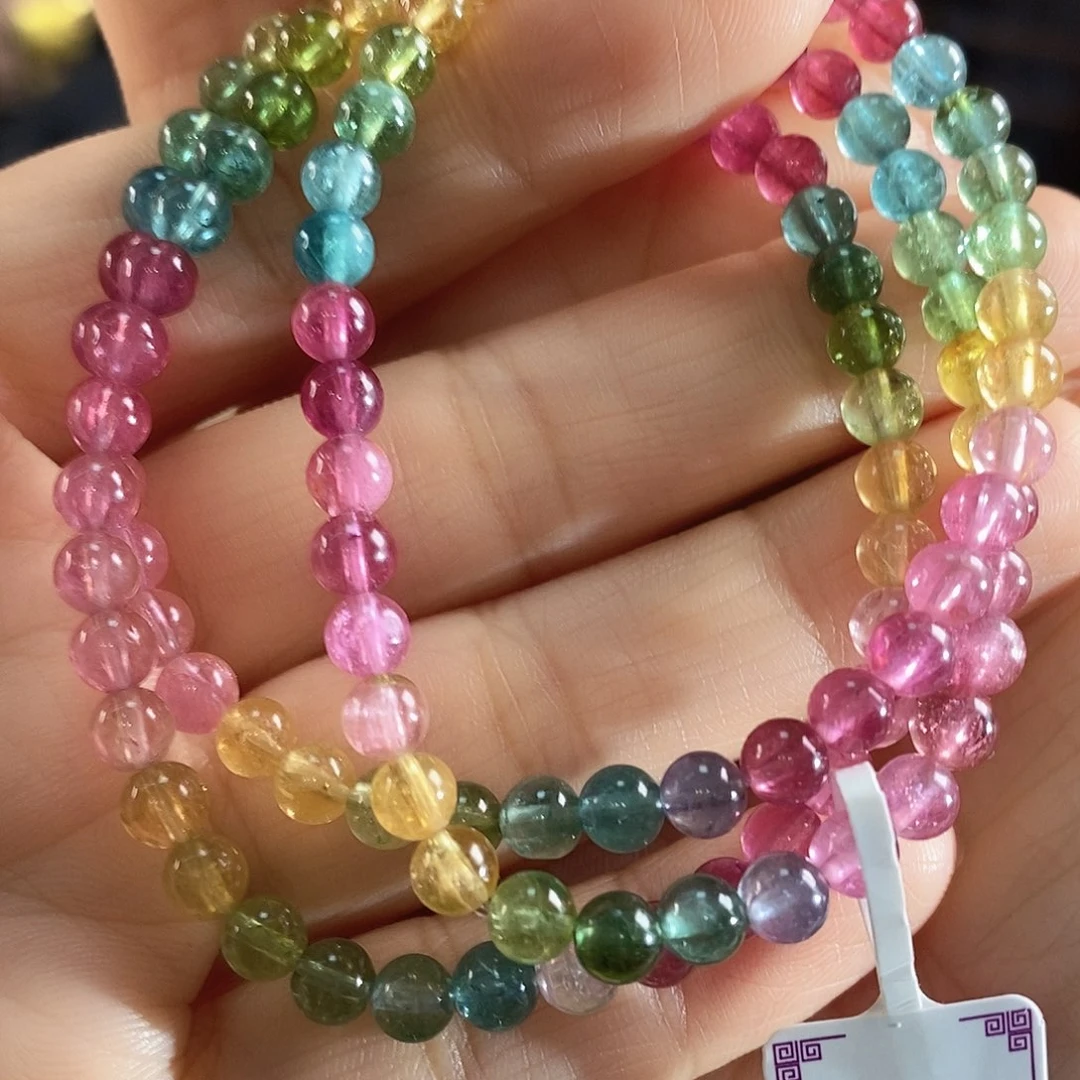 未镶嵌碧玺手链G2373045三圈颜色微差