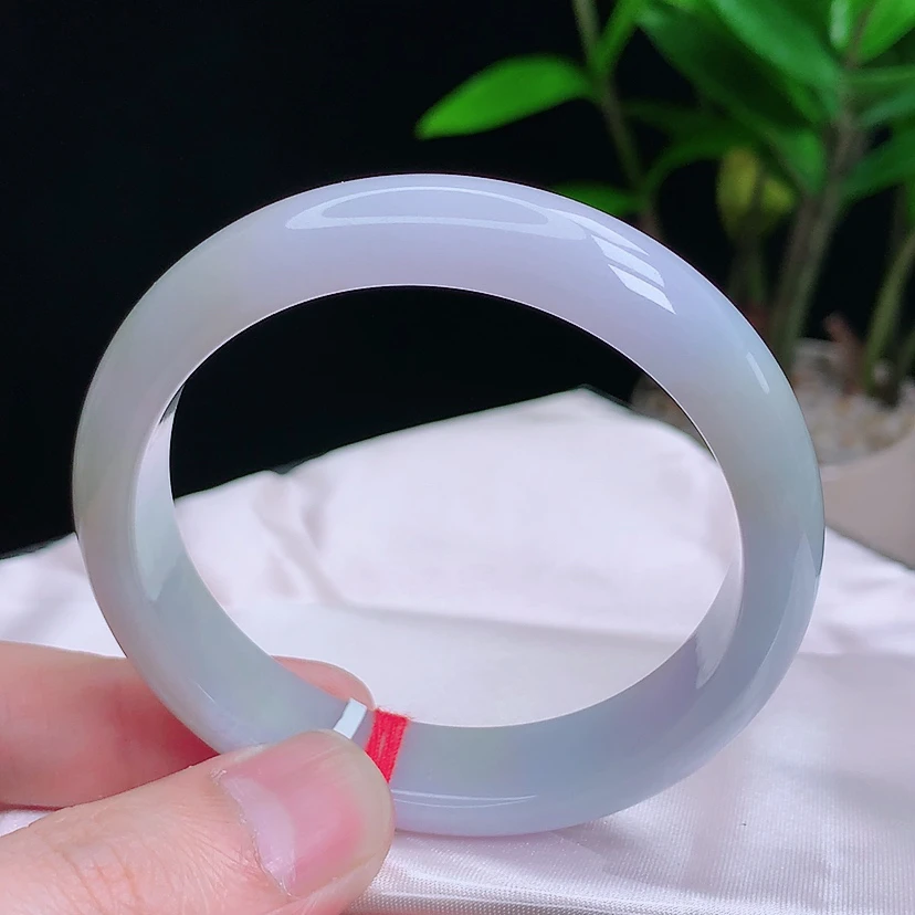 56圈紫罗兰黄翡双彩天然老坑翡翠A货正圈手镯