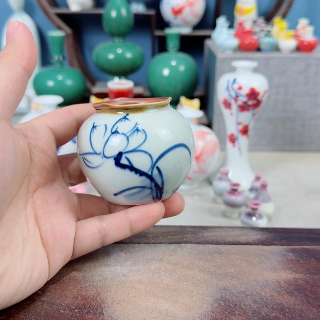 陶瓷手工小花器摆件