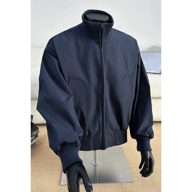 美式飞行夹克男秋季cleanfit廓形立领棒球服潮牌百搭休闲工装外套