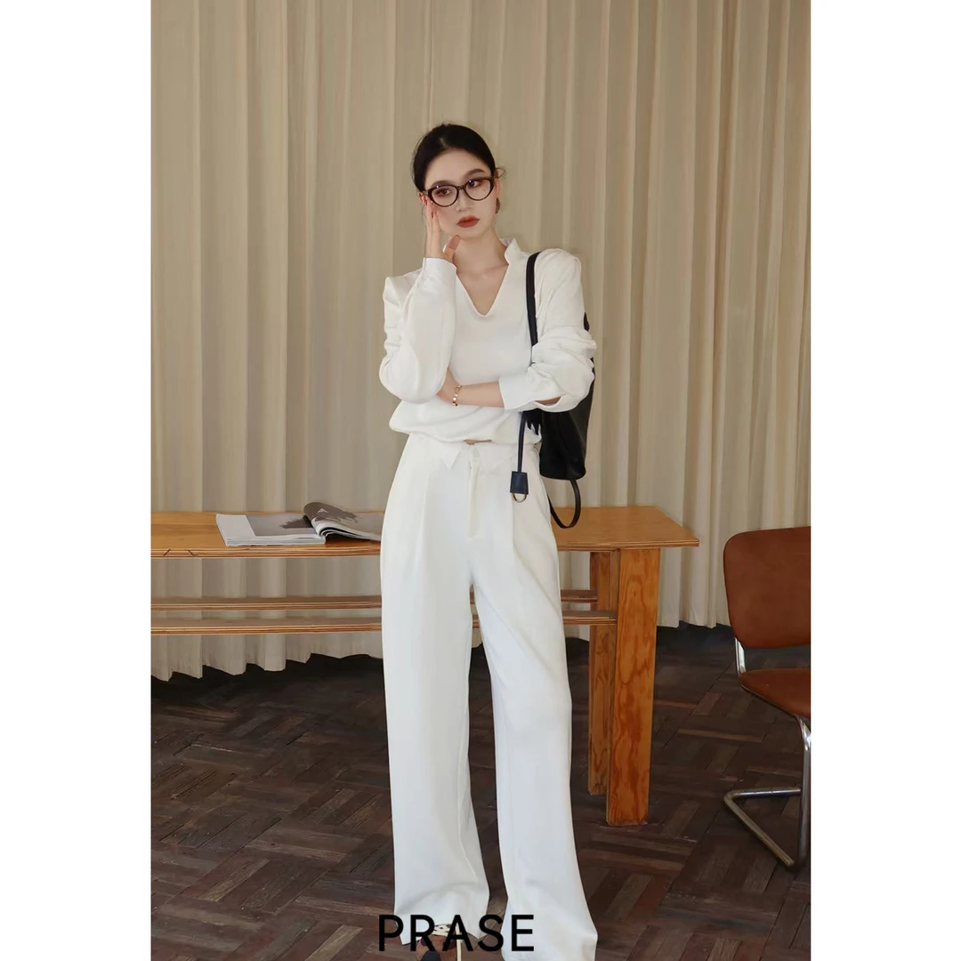 PRASE·噜【高智恋人】微胖轻奢设计款秋时尚撞色卫衣套装PR508C01/2