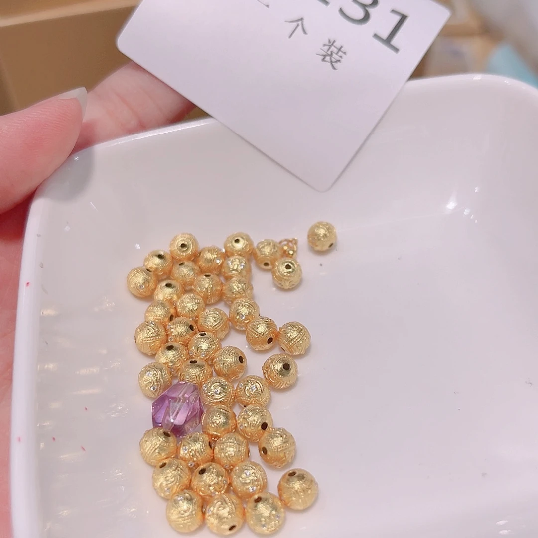 水晶珠宝半成品银S925镀金镶嵌131