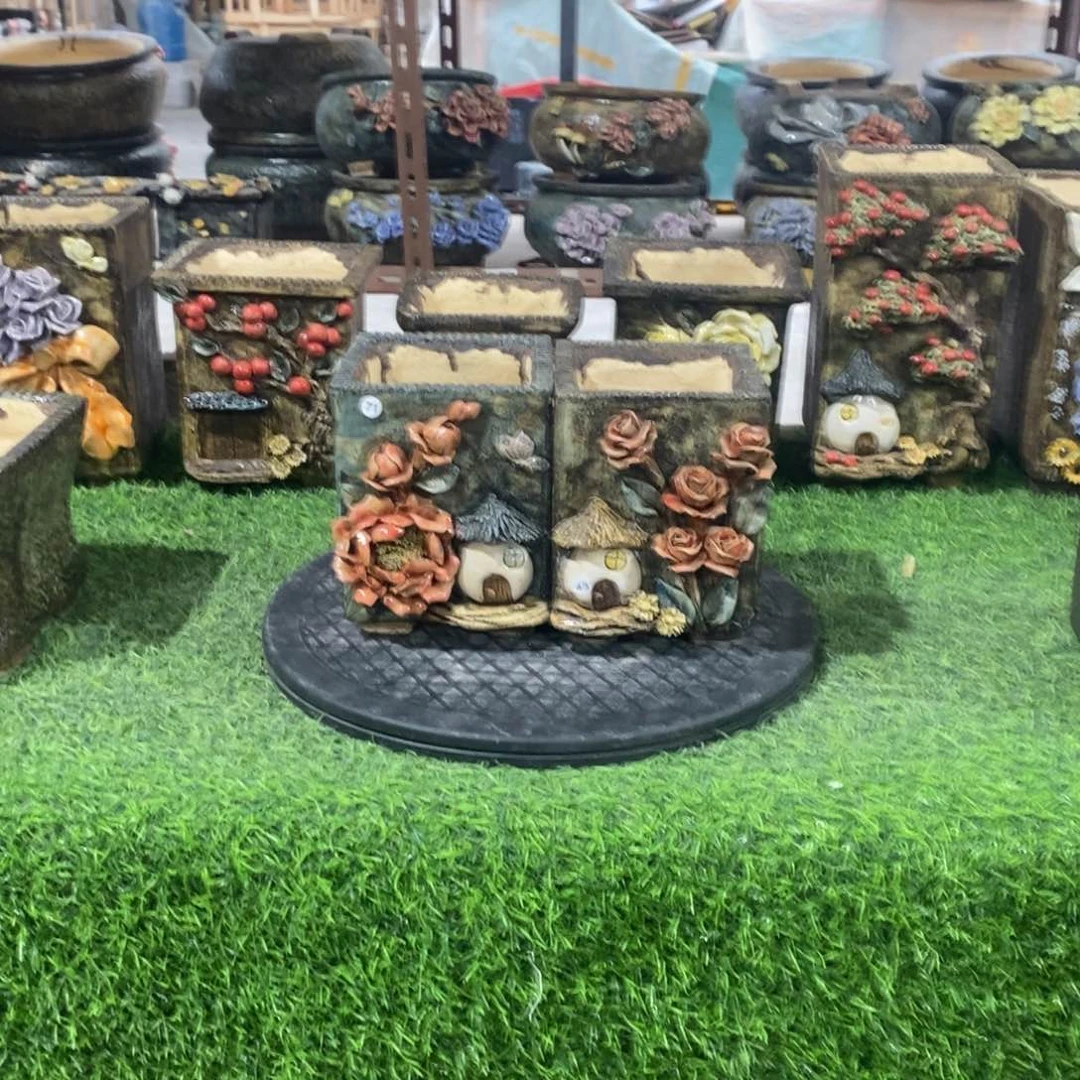 红陶青藤花器多肉花盆