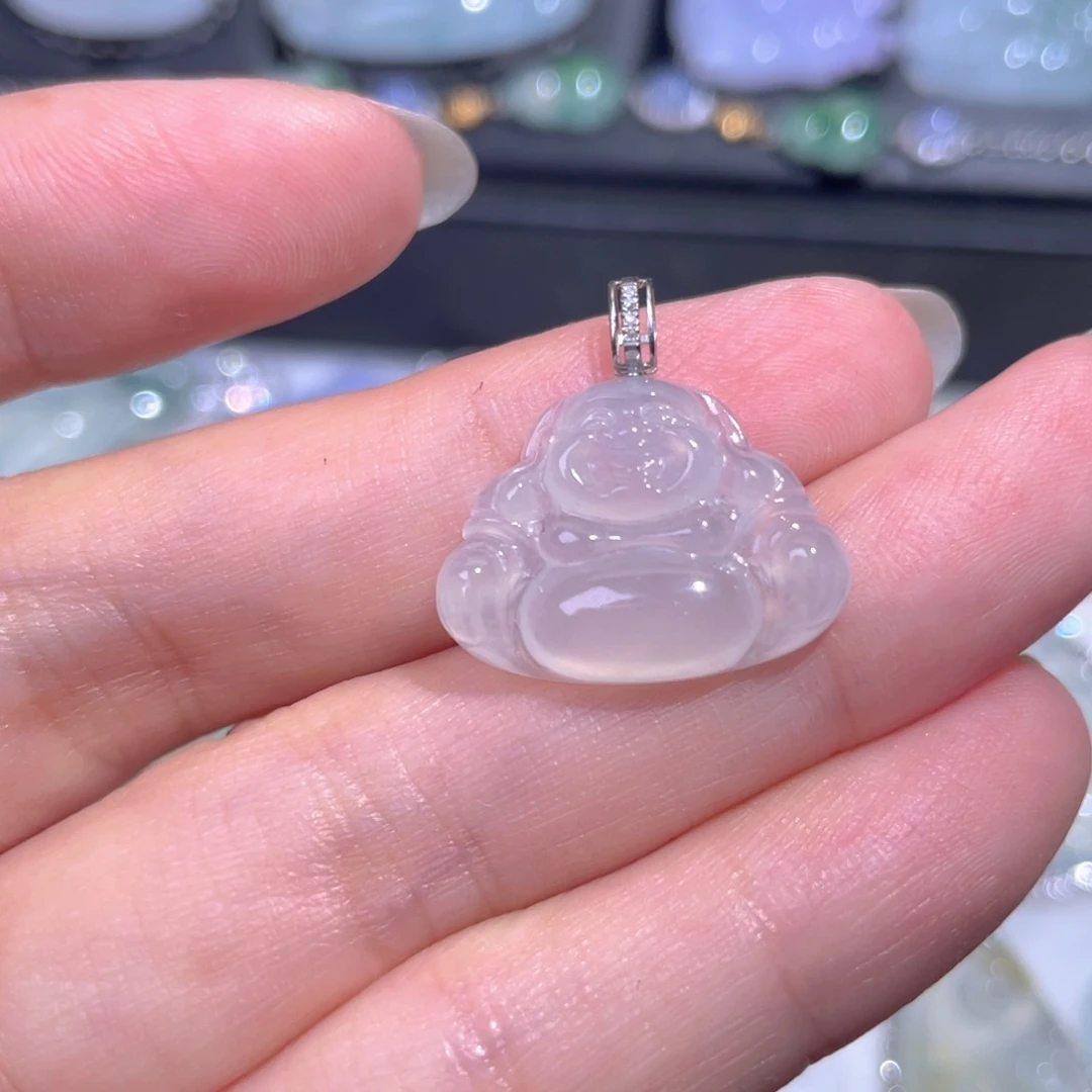 颈饰18K金镶嵌翡翠翡翠