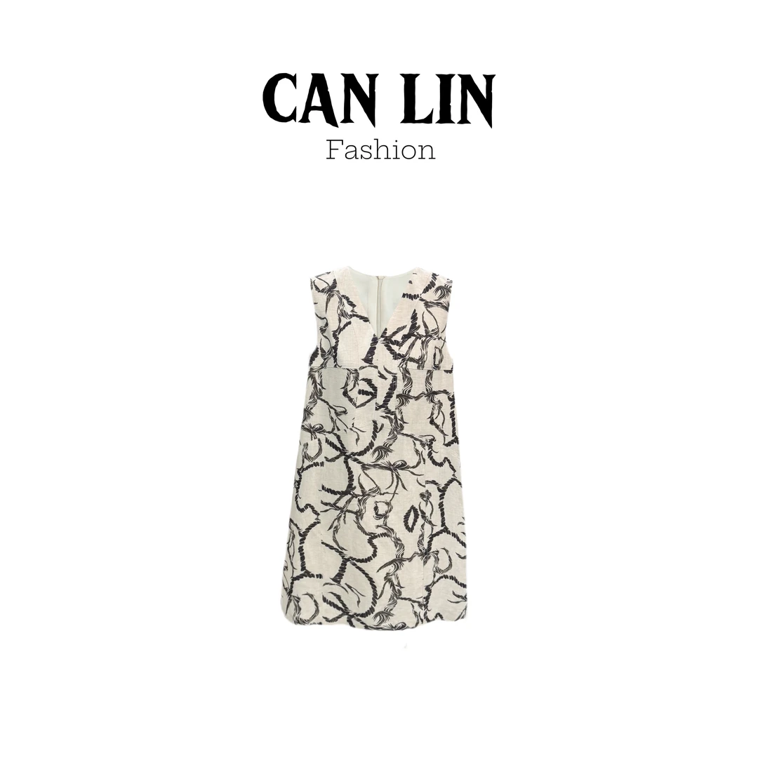 CANLIN|夏日简约松弛【天丝亚麻】慵懒感日常通勤显瘦连衣裙G217