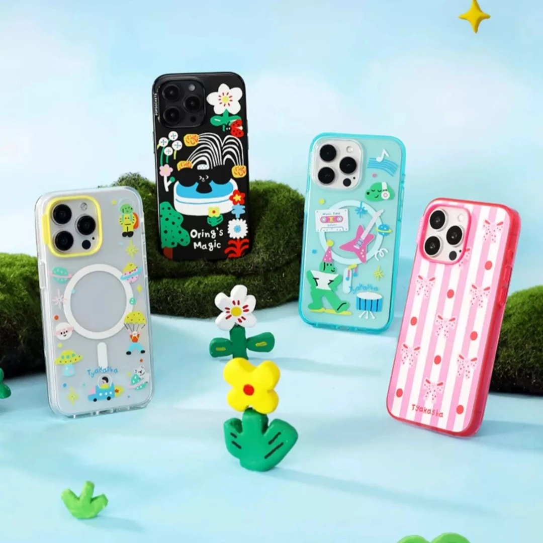 【泡泡骚平替高版磁吸手机壳】潮牌苹果适用于iPhone 16/15promax