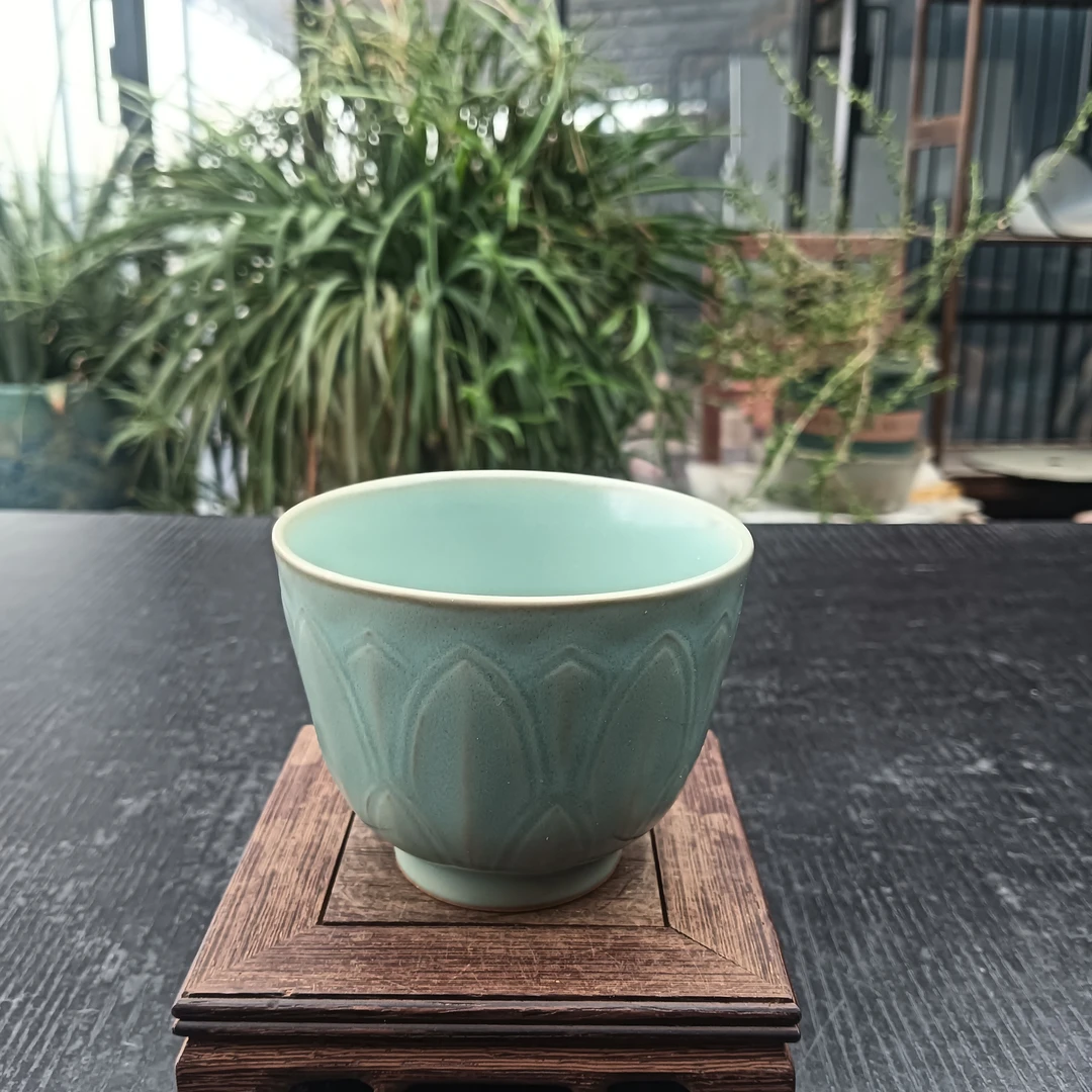 青焱汝瓷友情专享连接，仿古莲花杯