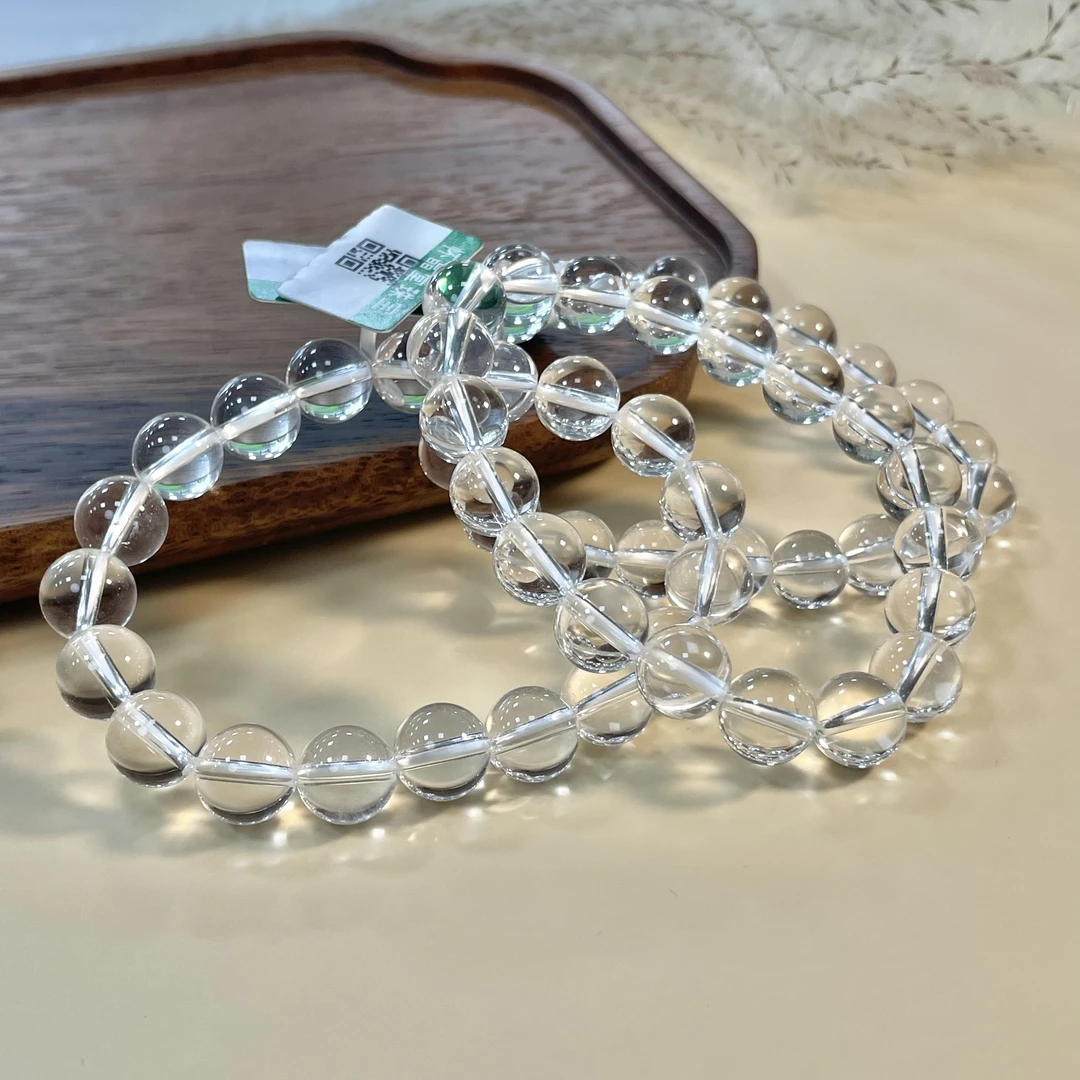 【怀晶珠宝】白水晶单圈手链 多样式发一件 约10mm 580DYM