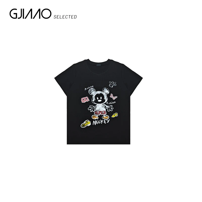 6366 高跟鞋涂鸦米奇半袖