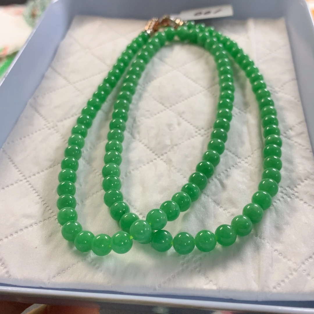 翡翠未镶嵌项圈项链