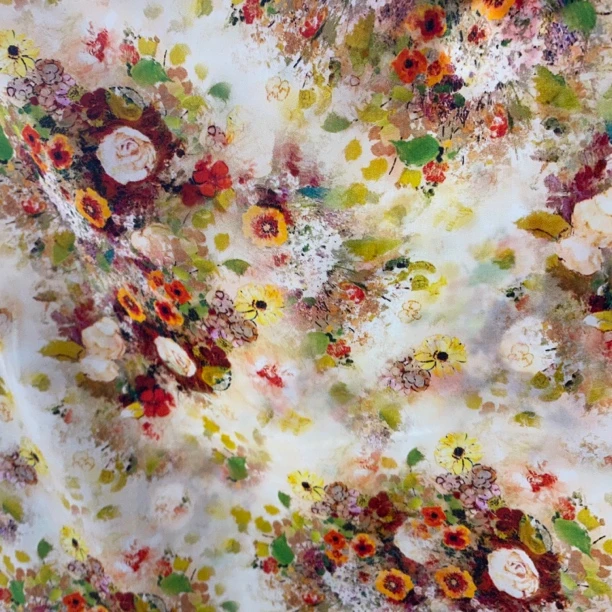 百花园彩云缎春夏秋连衣裙旗袍面料柔软舒适