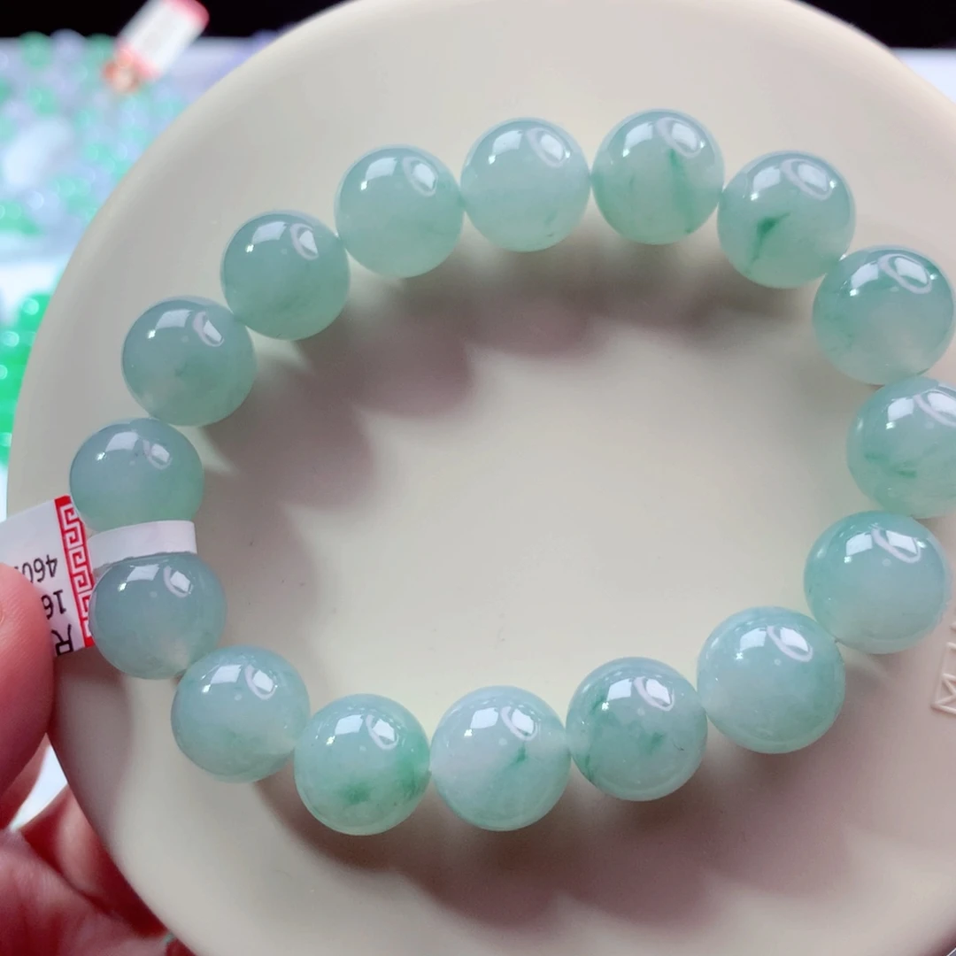 翡翠未镶嵌手链卡12.5